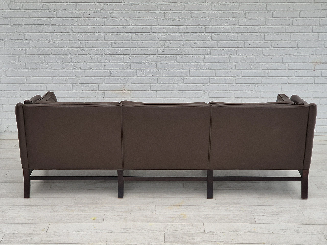 Brown leather sofa by G. Thams for Grant Møbelfabrik, 1970s 9