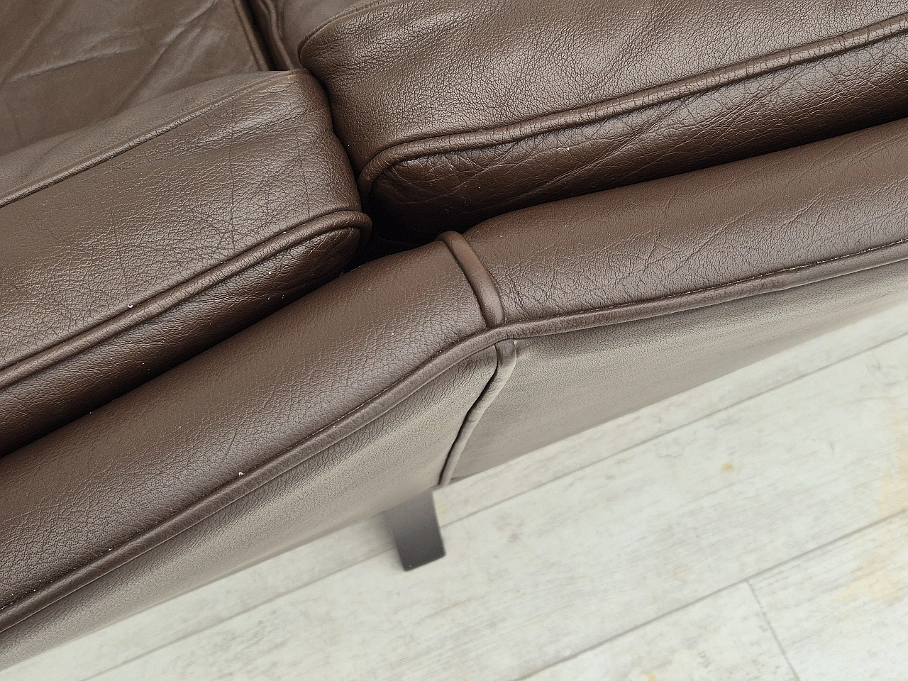 Brown leather sofa by G. Thams for Grant Møbelfabrik, 1970s 10