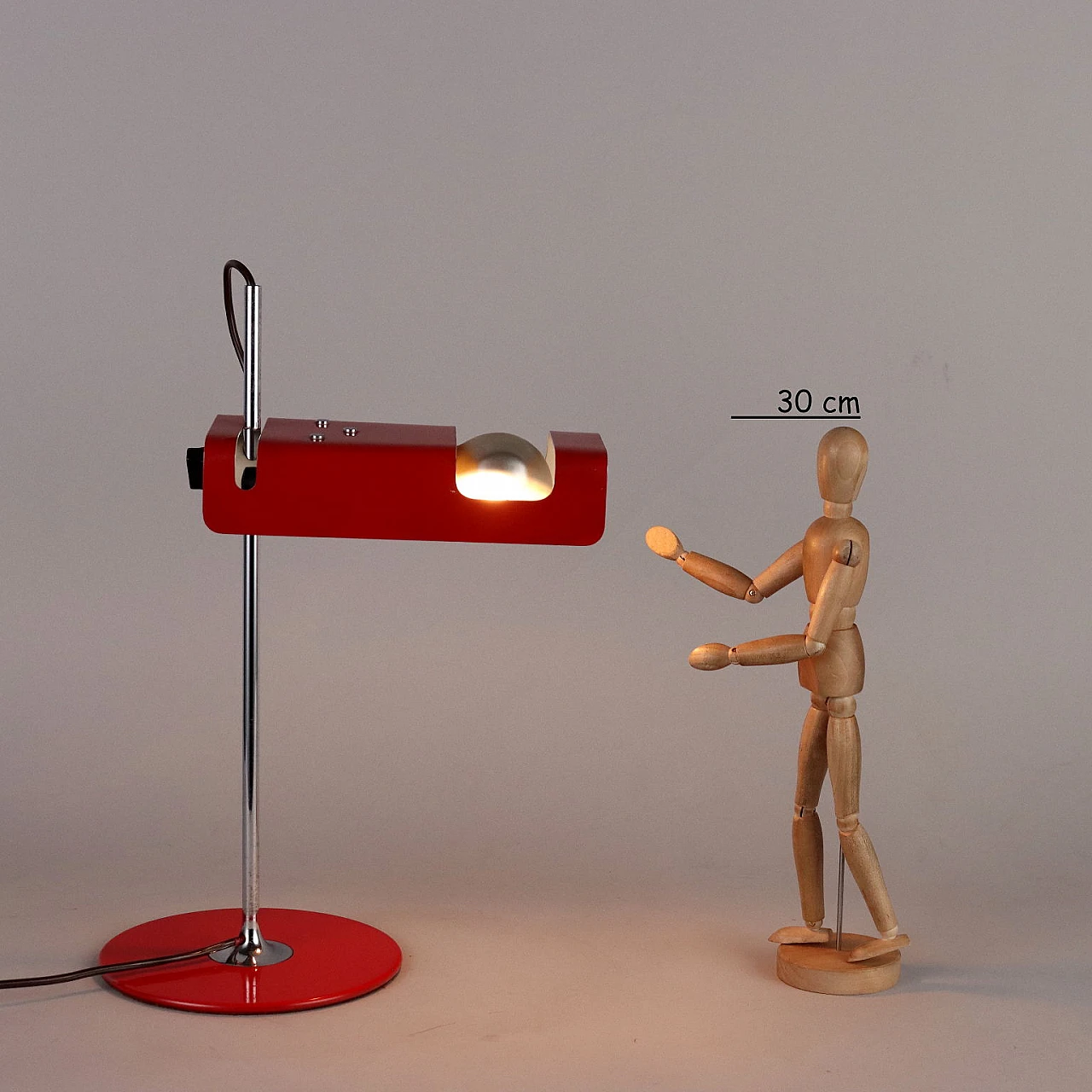 Red Spider table lamp by Joe Colombo for Oluce, 1960s 2
