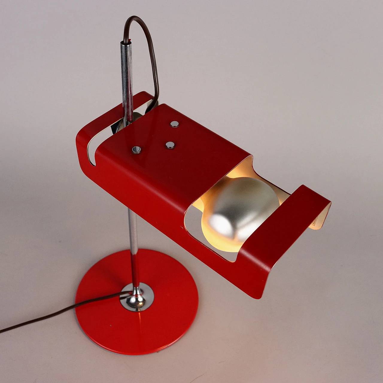 Red Spider table lamp by Joe Colombo for Oluce, 1960s 3
