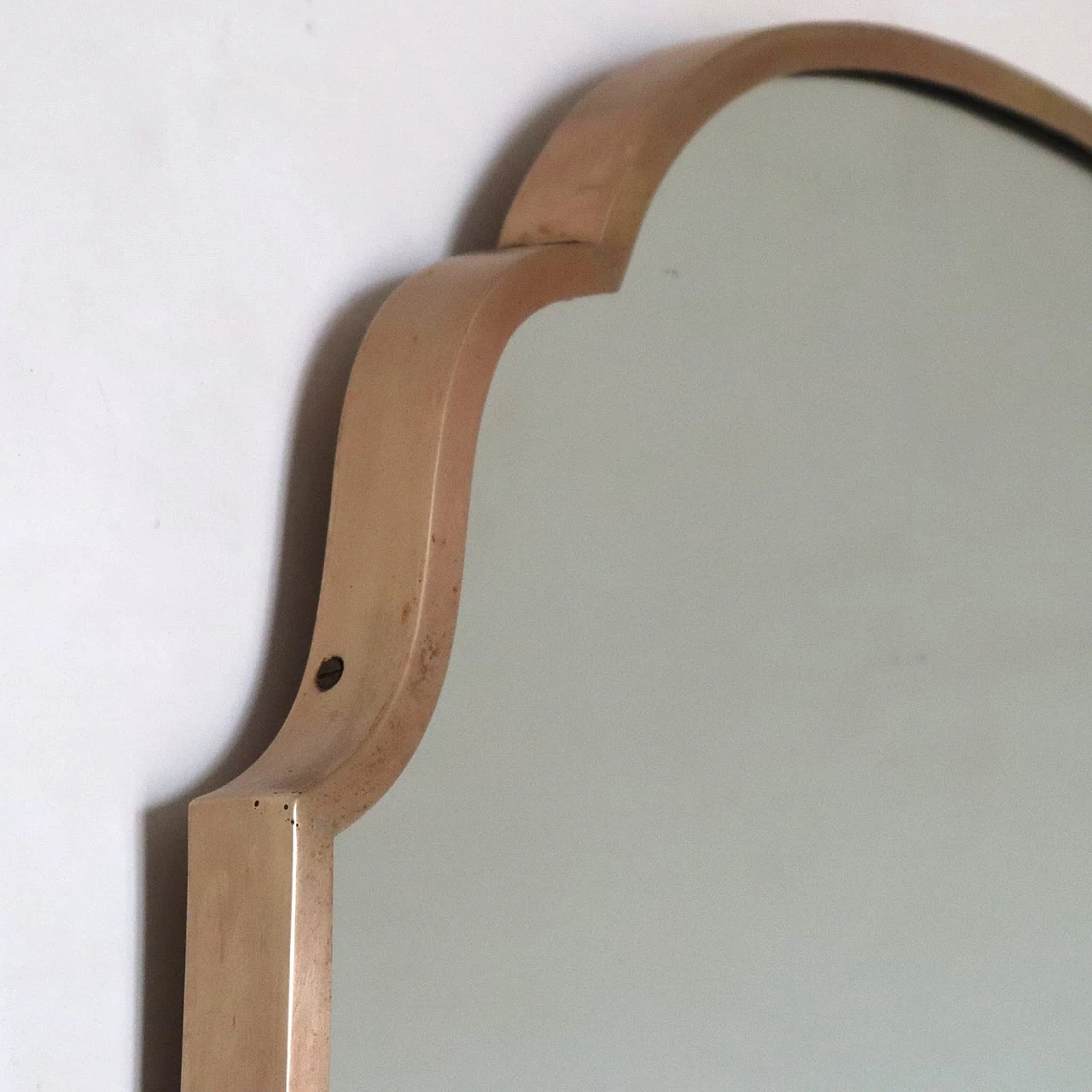 Mirror with golden brass frame, 1960s 1