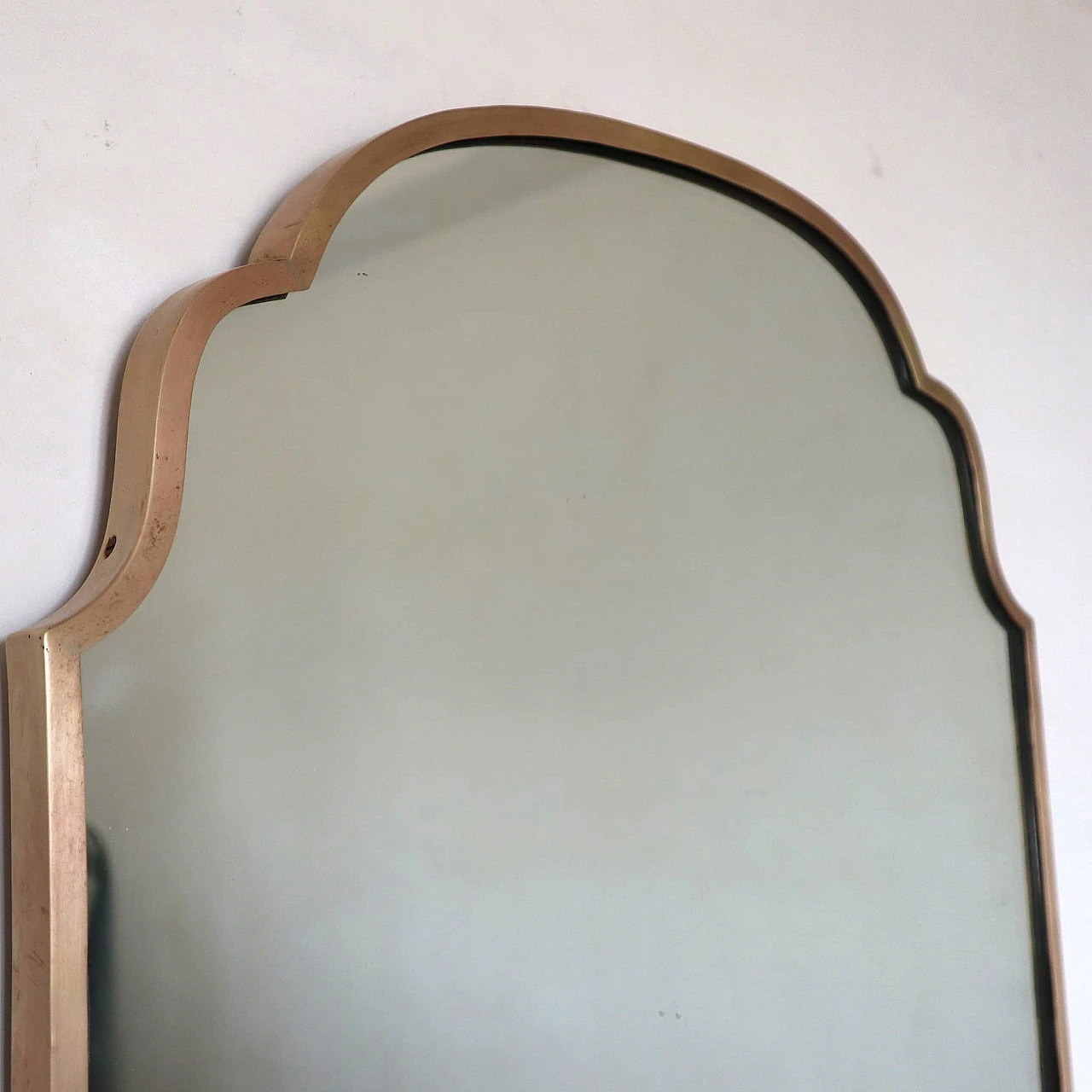 Mirror with golden brass frame, 1960s 2