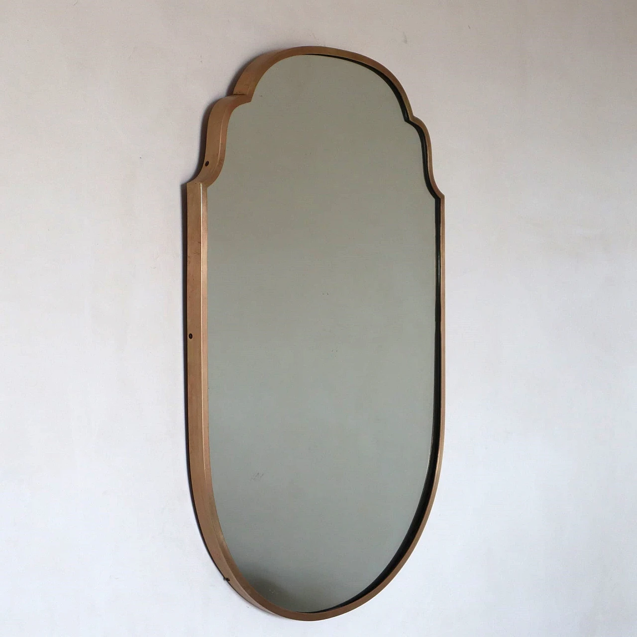 Mirror with golden brass frame, 1960s 4