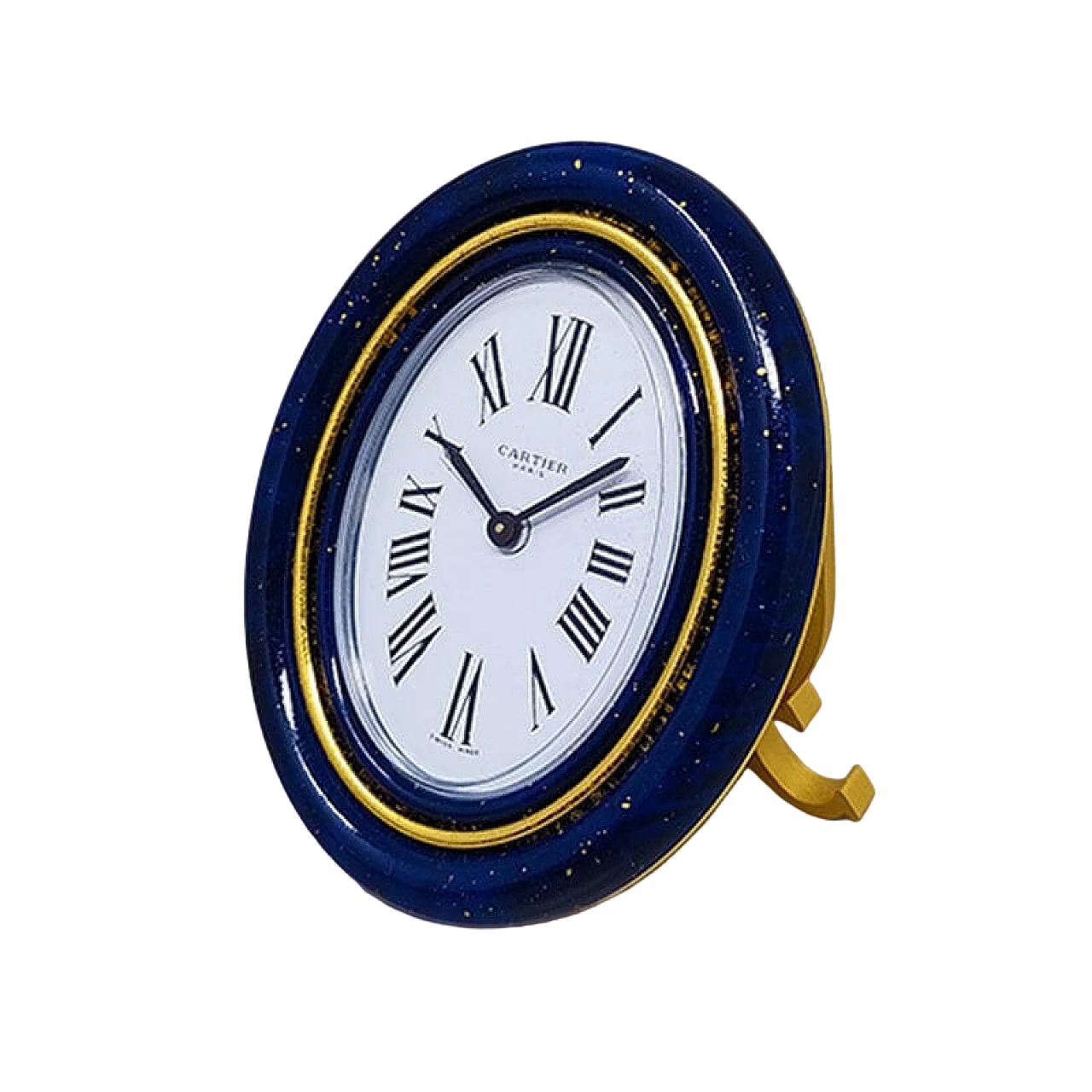 Lapis lazuli pendulette alarm clock by Cartier, 1980s 10