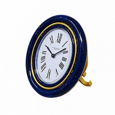 Lapis lazuli pendulette alarm clock by Cartier, 1980s