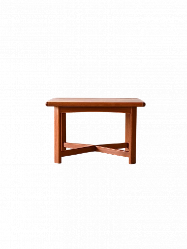 Scandinavian square teak coffee table, 1960s