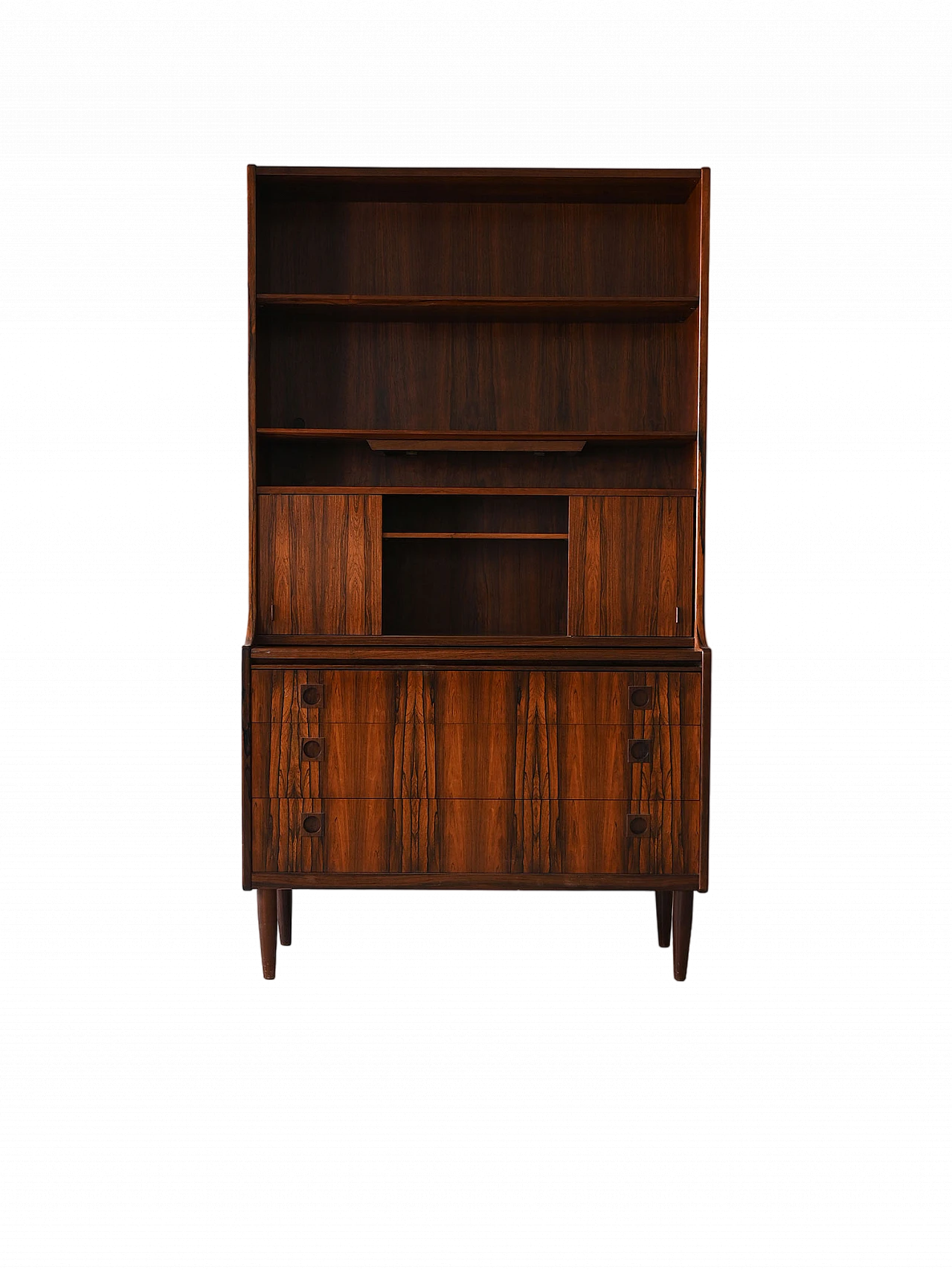 Rosewood bookcase with writing desk by Albert Hansen, 1960s 17