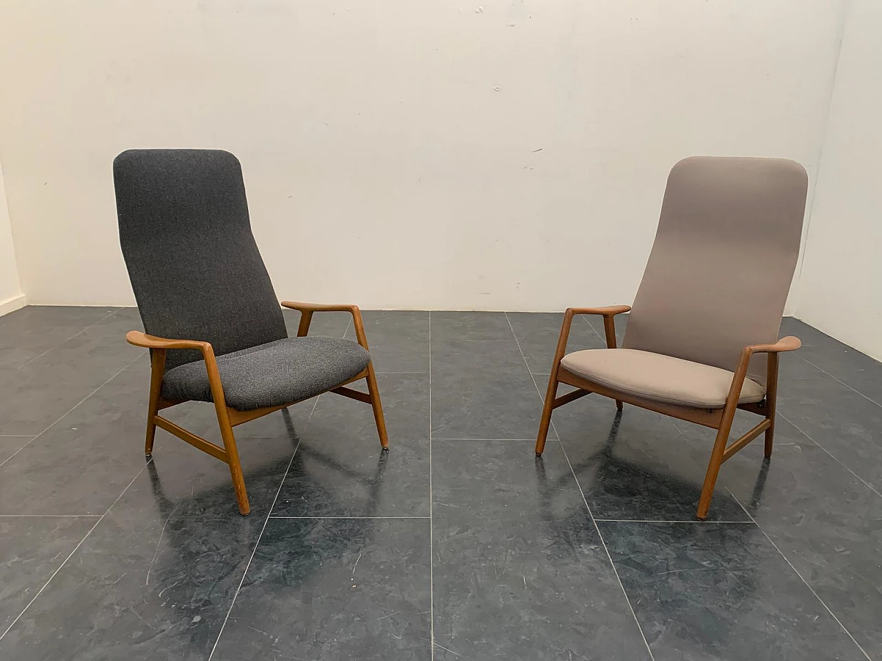 Coppia di poltrone reclinabili di Pizzetti Roma, anni '50 1