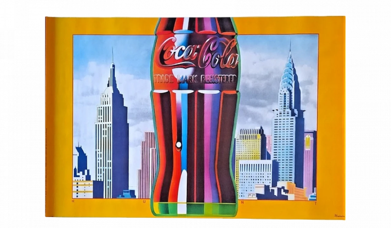 Jan Hunt, Coca Cola - Skyscrapers, poster, 1984 10