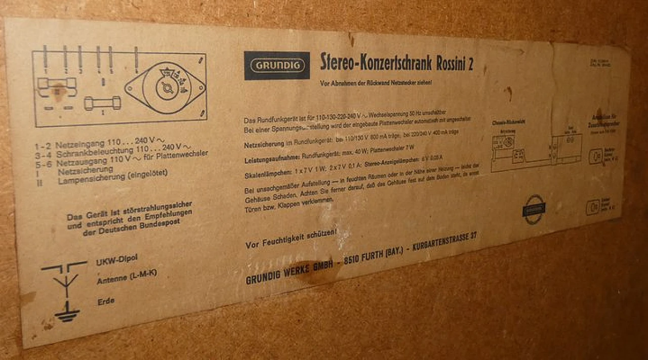 Rossini 2 Alltransistor radio cabinet with turntable by Grundig, 1968 19
