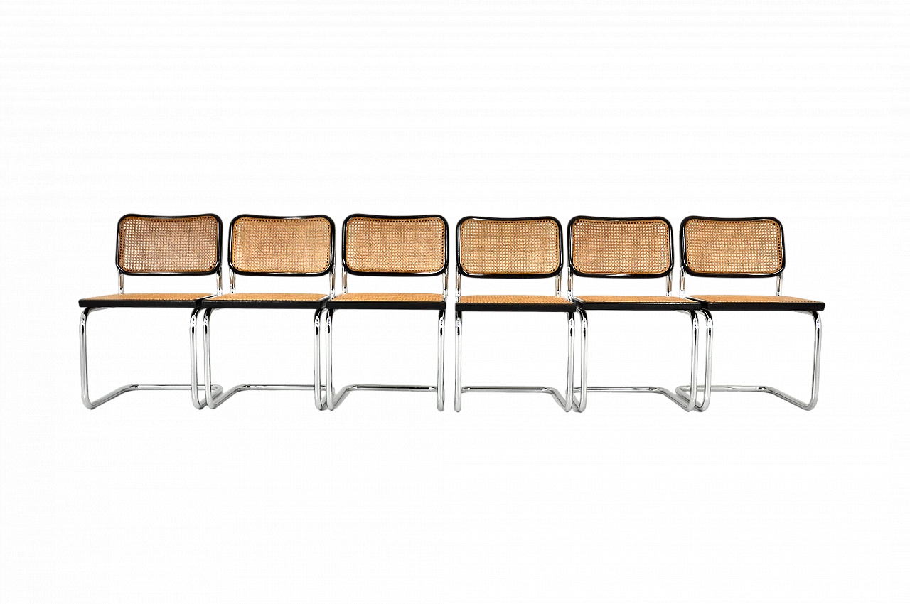 6 B32 chairs by Marcel Breuer, 1980s 11