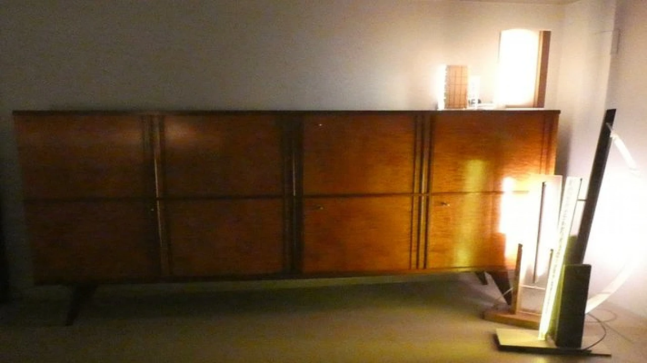 Solid teak sideboard with drawers, 1970s 4