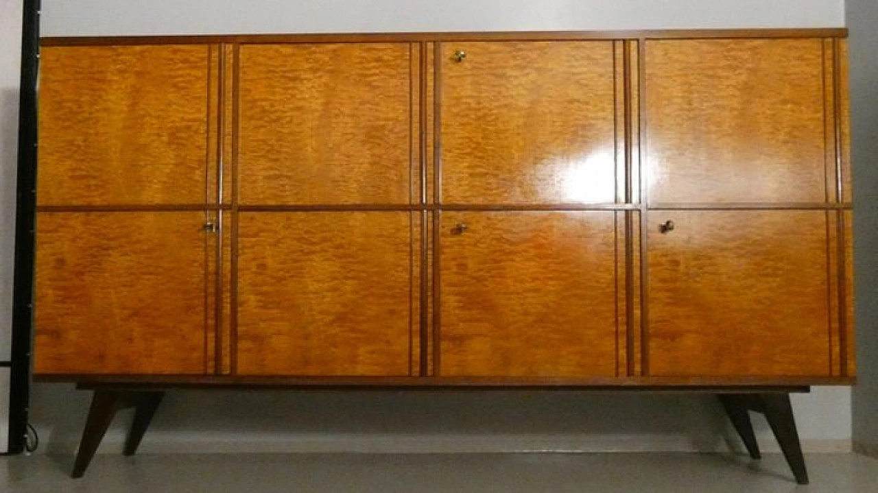 Solid teak sideboard with drawers, 1970s 5