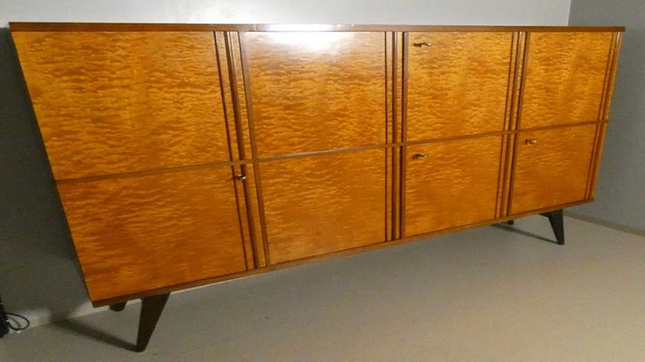 Solid teak sideboard with drawers, 1970s 6