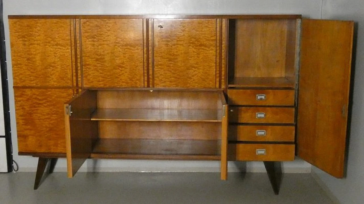 Solid teak sideboard with drawers, 1970s 8