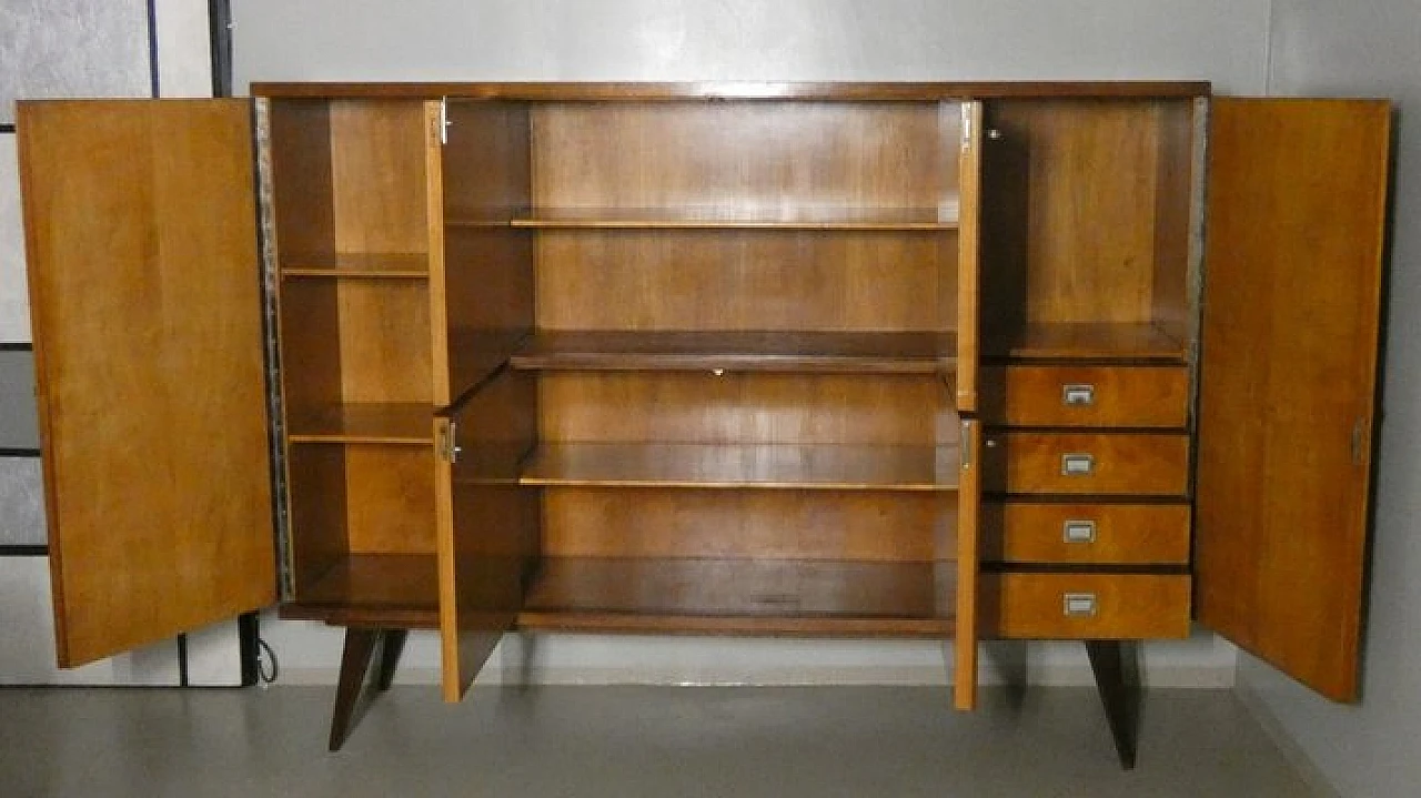 Solid teak sideboard with drawers, 1970s 9