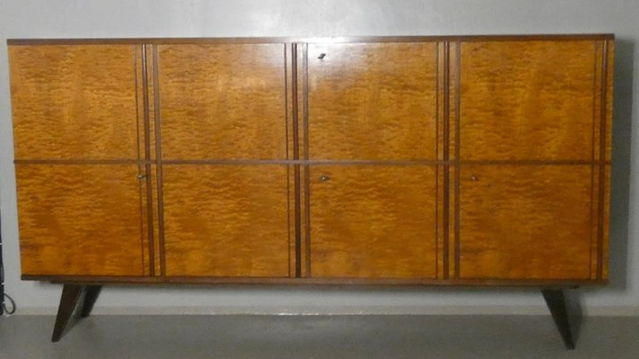 Solid teak sideboard with drawers, 1970s 11