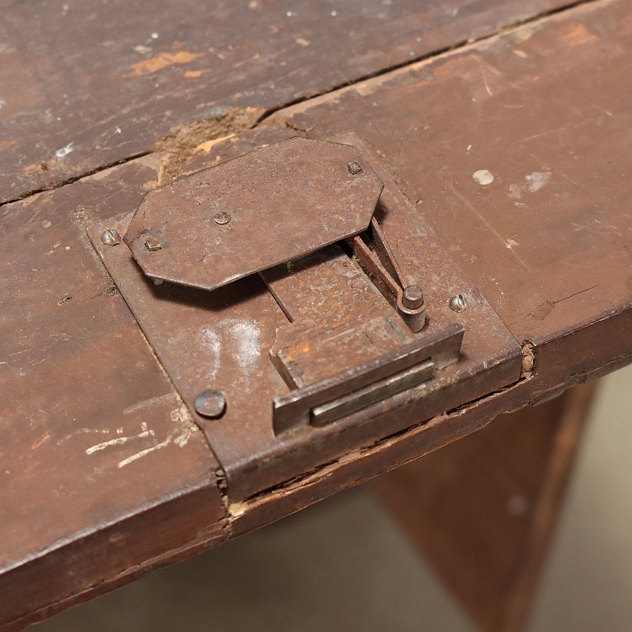 Walnut cupboard with flap door and drawer, 19th century 8