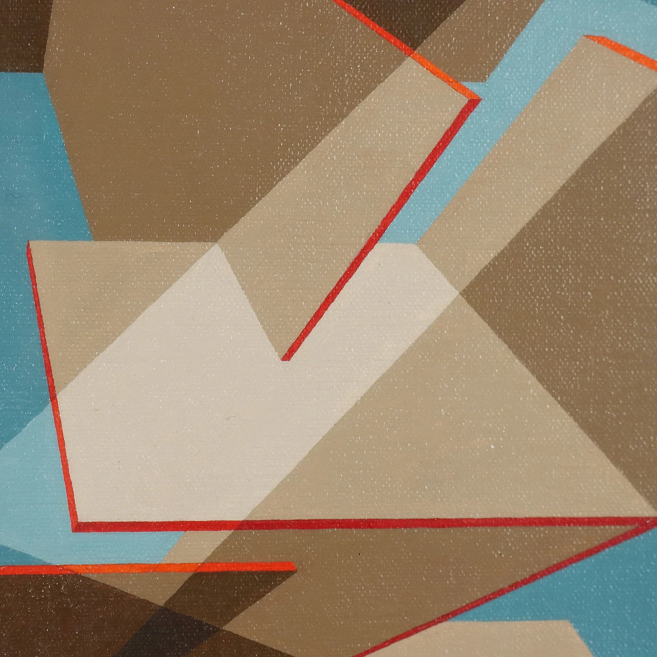 Gianni Frassati, composizione astratta, dipinto a olio su tela 3