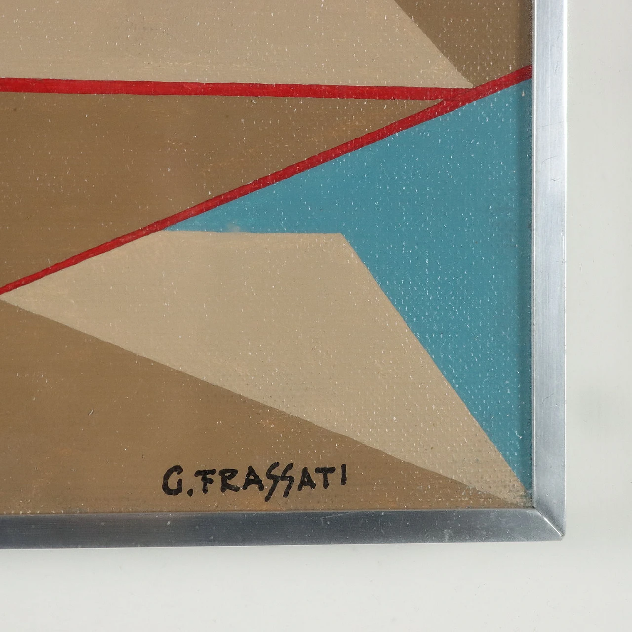 Gianni Frassati, composizione astratta, dipinto a olio su tela 5