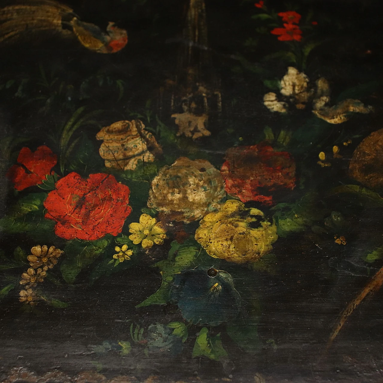 Umbertino coffee table with floral and phytomorphic decorations, 19th century 4