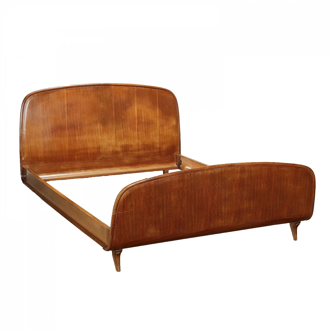 Double bed frame in mahogany veneer, 1950s 1