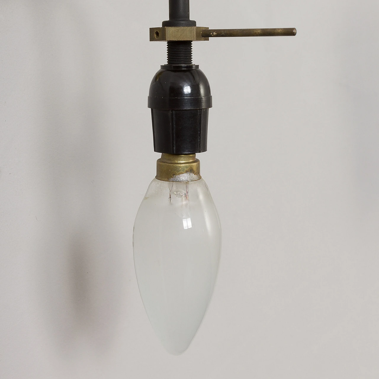 Pair of metal and glass wall lights attributed to Stilnovo, 1960s 15