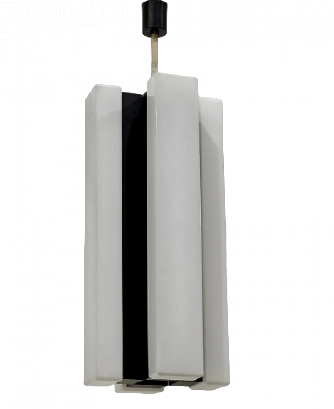 Metal and plexiglass hanging lamp by Stilnovo, 1970s 2