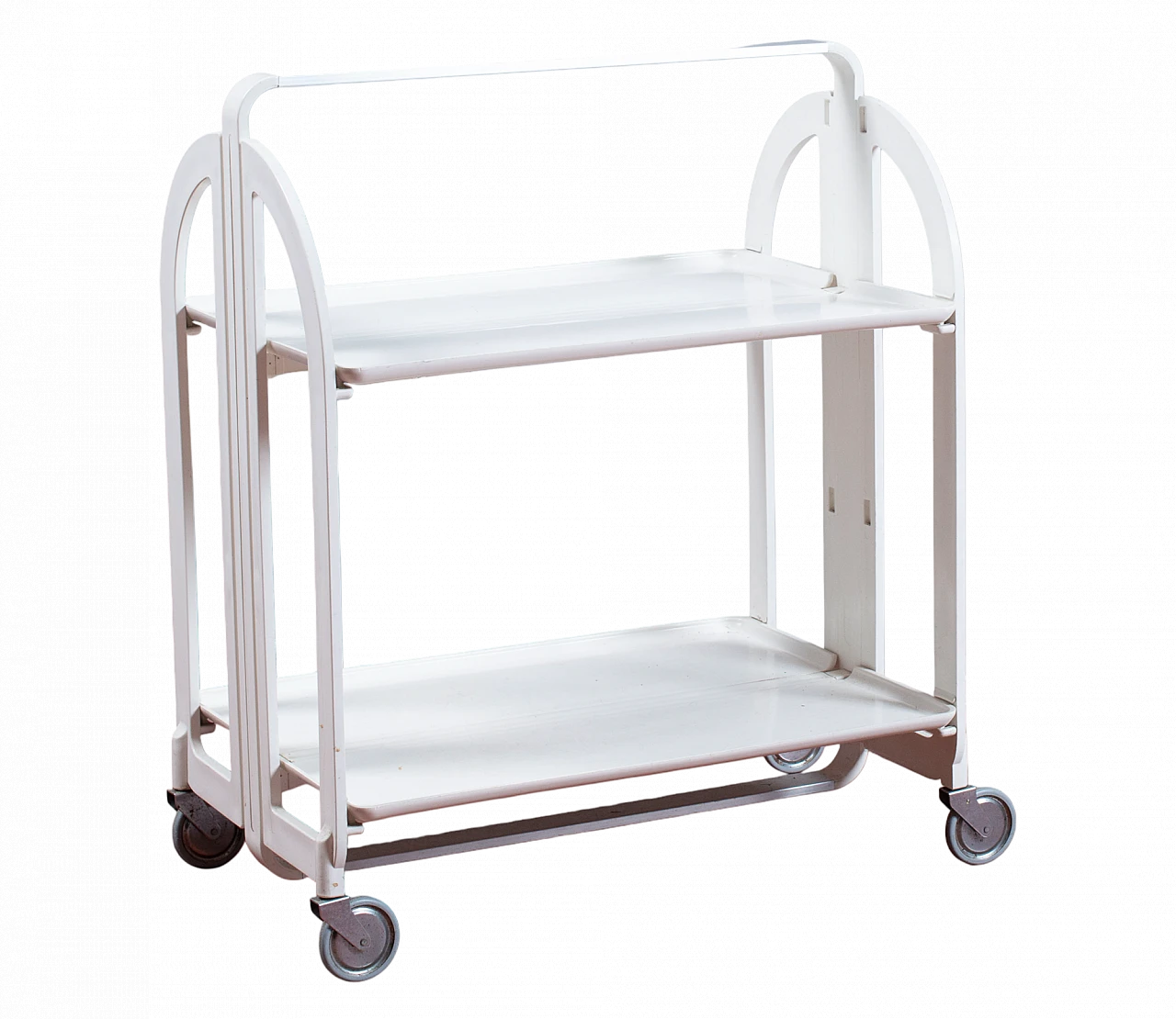 Carrello portavivande in metallo e plastica di Guzzini, anni '60 9