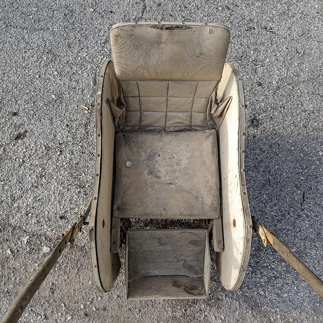 Carrozzina Phonix in legno e metallo, anni '50 5