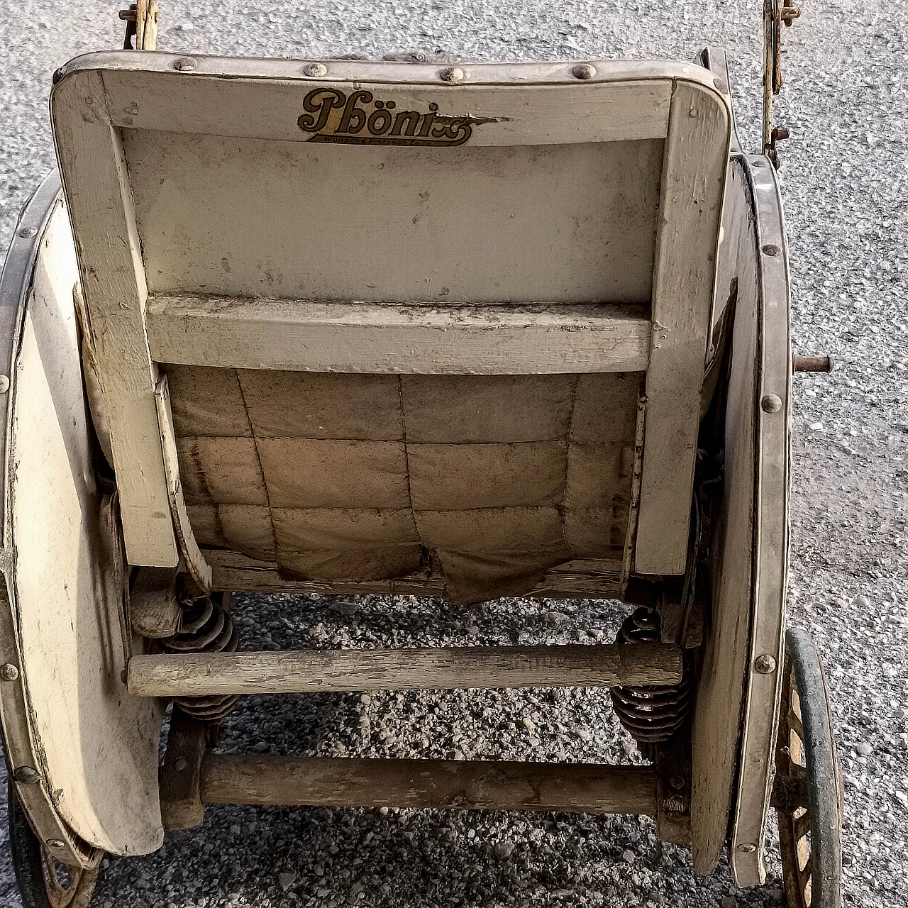 Carrozzina Phonix in legno e metallo, anni '50 7