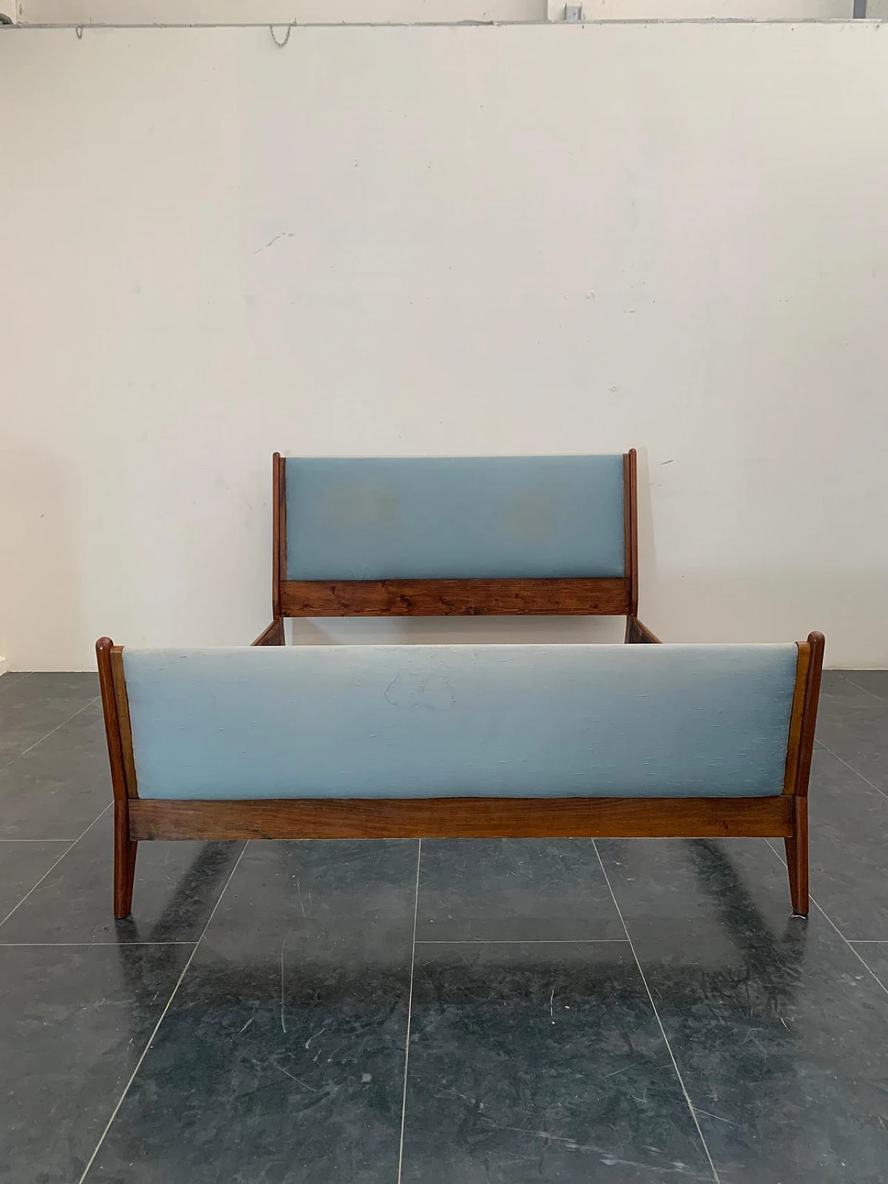 Rosewood and fabric bed by Frauflex, 1960s 1