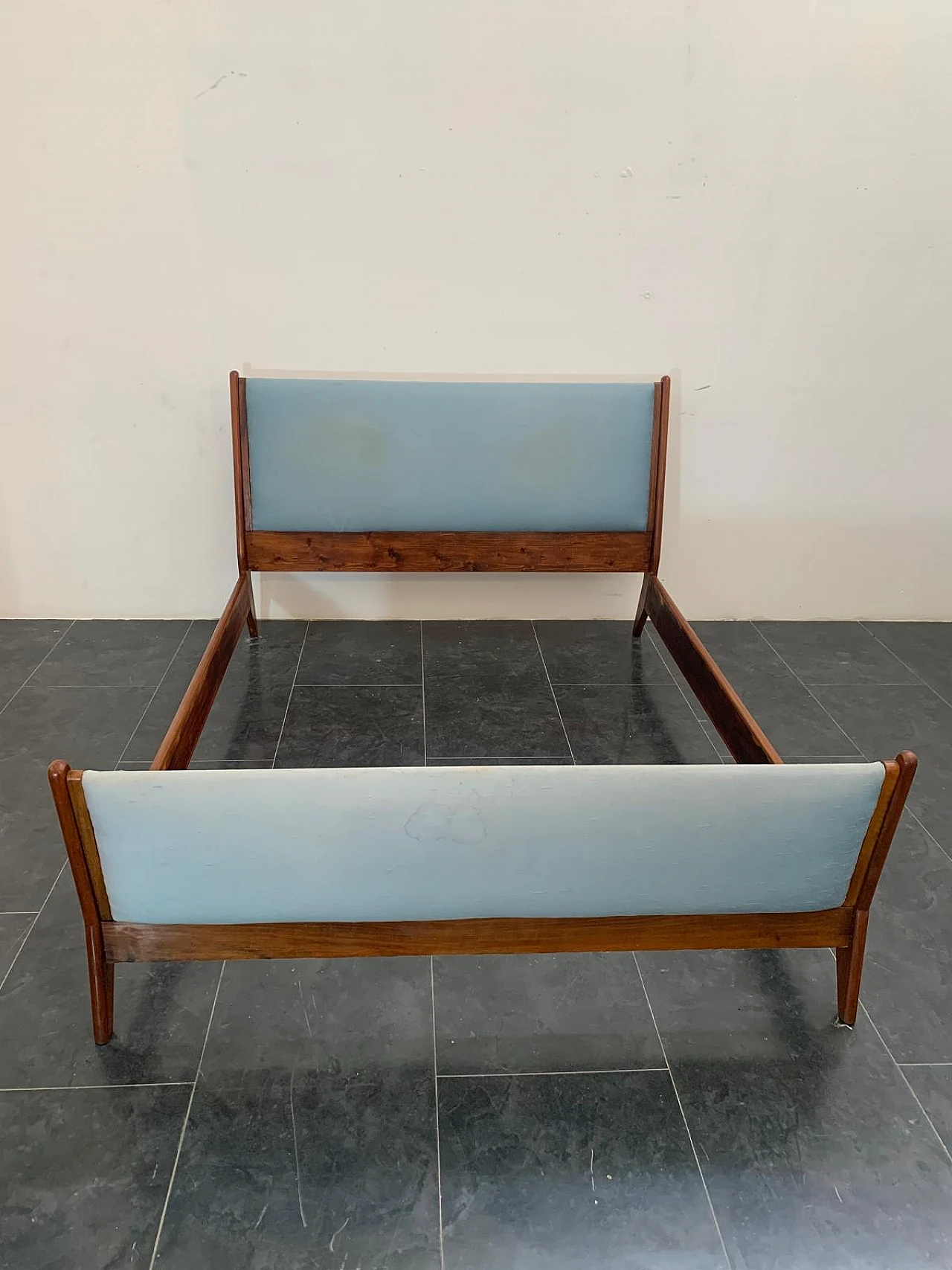Rosewood and fabric bed by Frauflex, 1970s 2