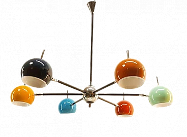 Space Age chandelier with adjustable spheres, 1970s