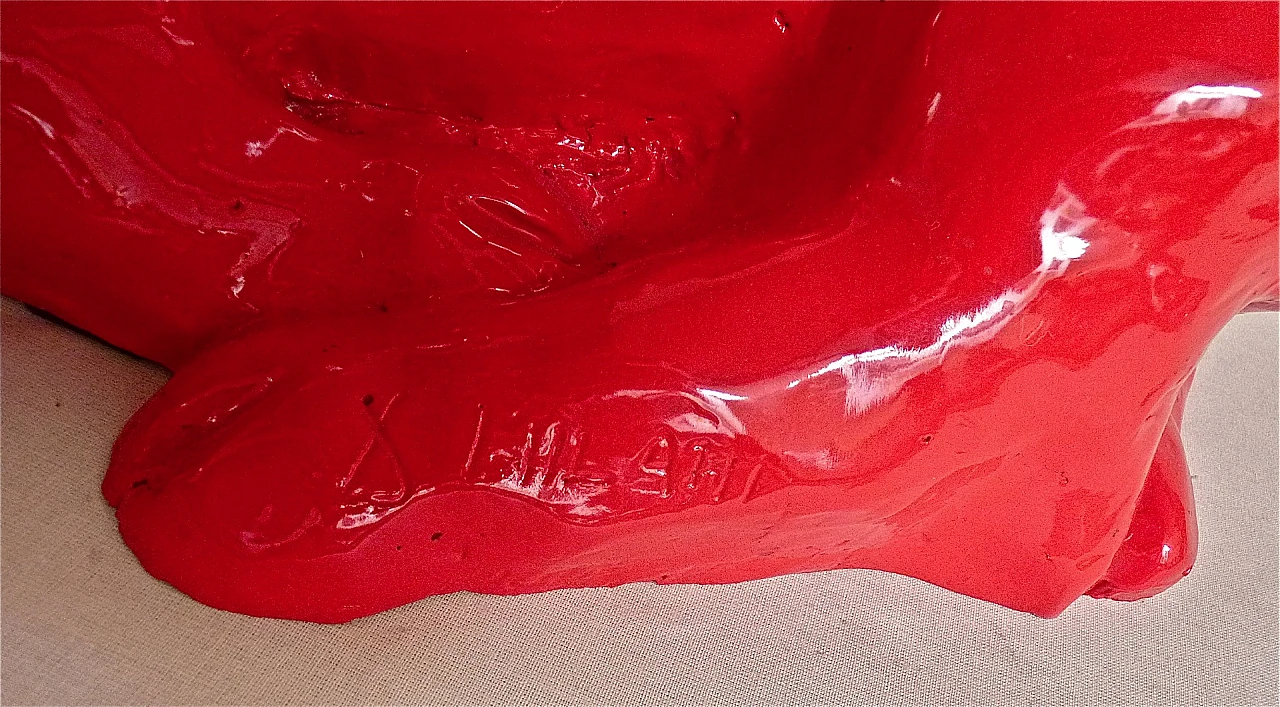 Dino Milani, sleeping red bull, fiberglass sculpture, 1998 6