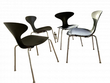 4 Orbit stackable chairs by Lovegrove & Bernhardt for Danerka, 2000s