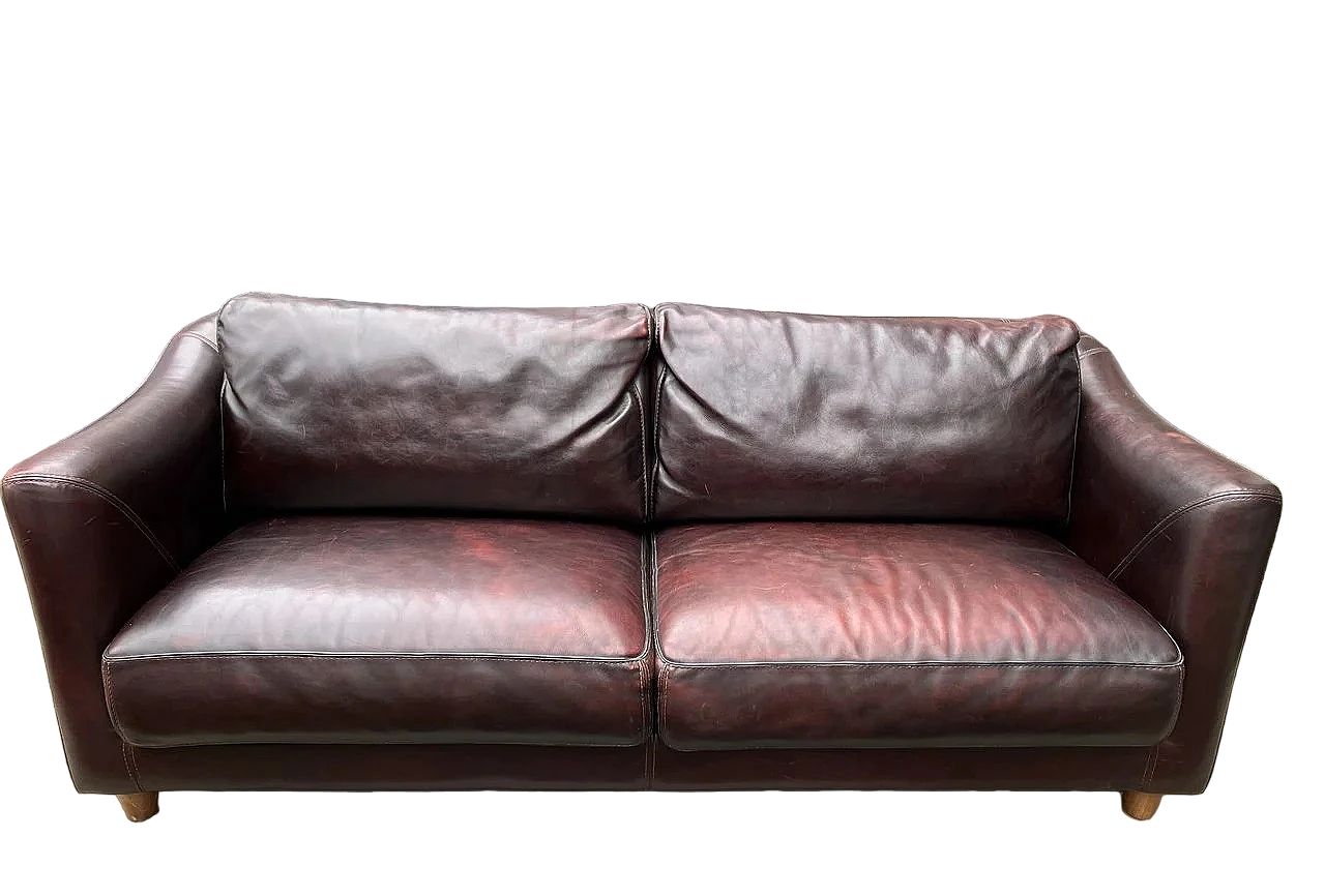 3-Seater Classic Club 200 sofa in leather by Baxter, 2000s 7