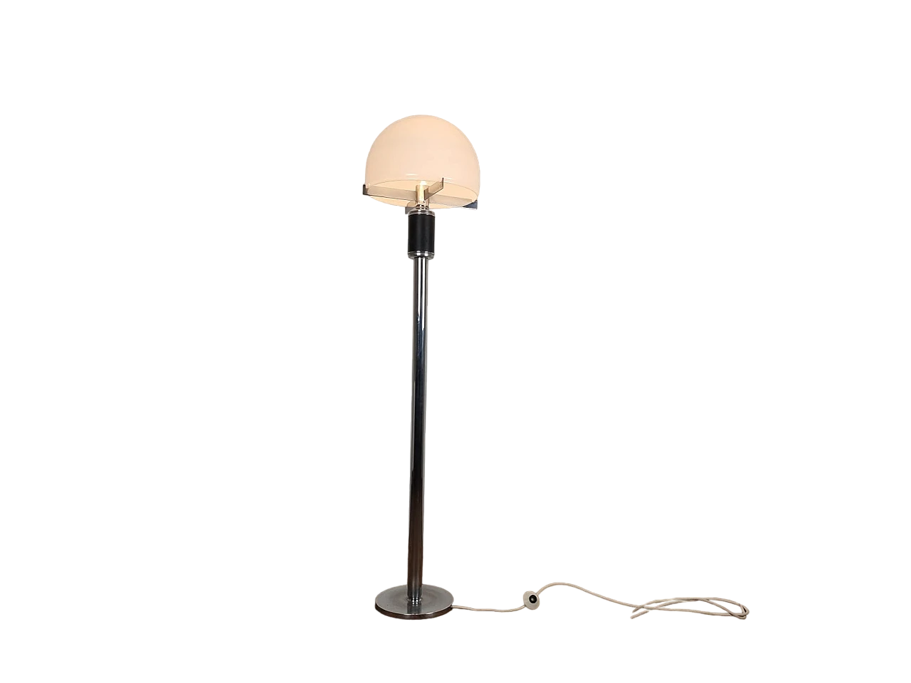 Chrome and glass mushroom floor lamp, 1960s 9