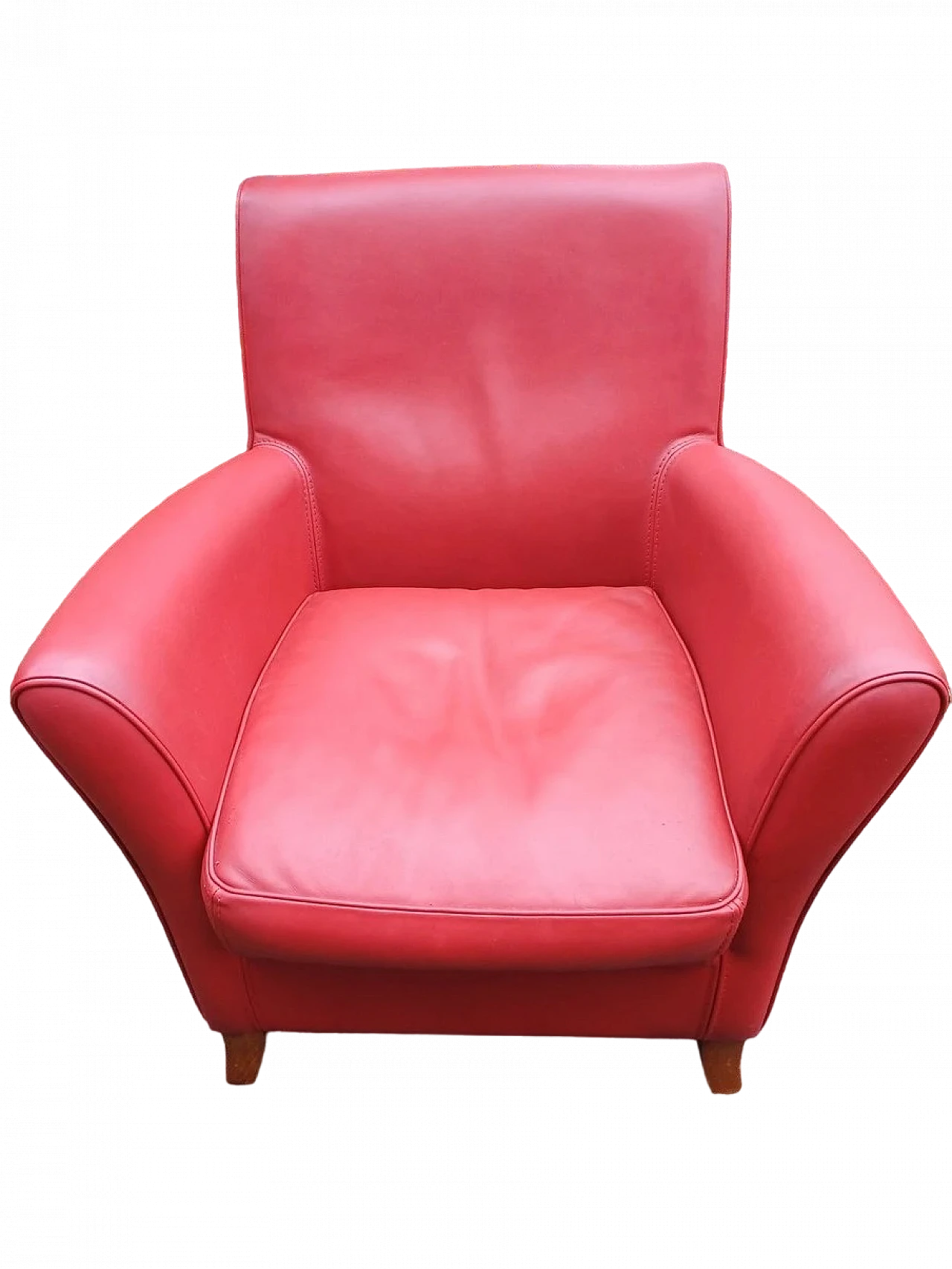 Oxford Club armchair in red leather by C.P. Baxter, 2000s 16