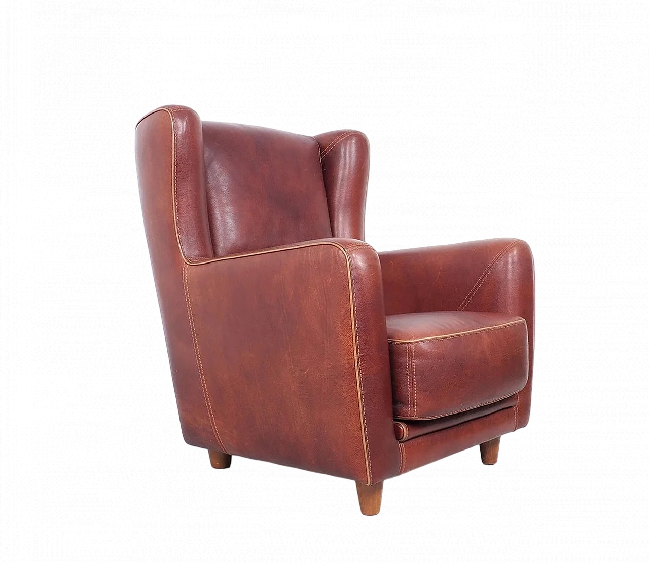 Bergère 94 armchair in brown buffalo leather by Baxter P., 2000s 12