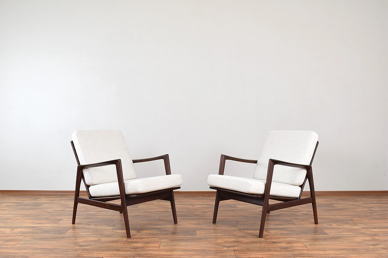 Pair of Stefan armchairs by Swarzędzka Fabryka Mebli, 1960s 1