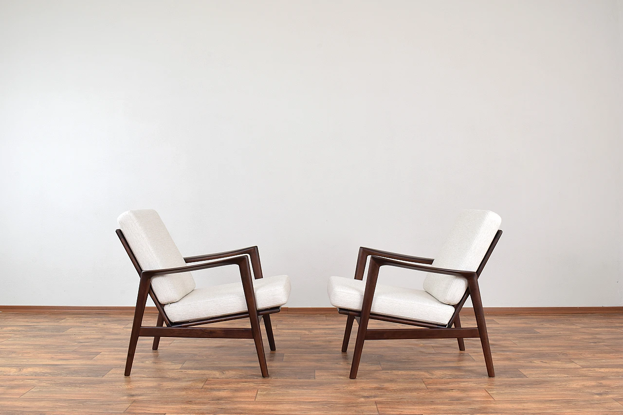 Pair of Stefan armchairs by Swarzędzka Fabryka Mebli, 1960s 2