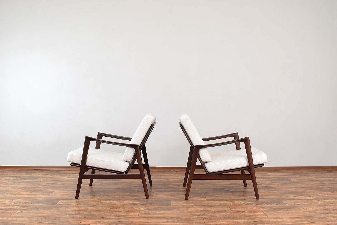 Pair of Stefan armchairs by Swarzędzka Fabryka Mebli, 1960s 3