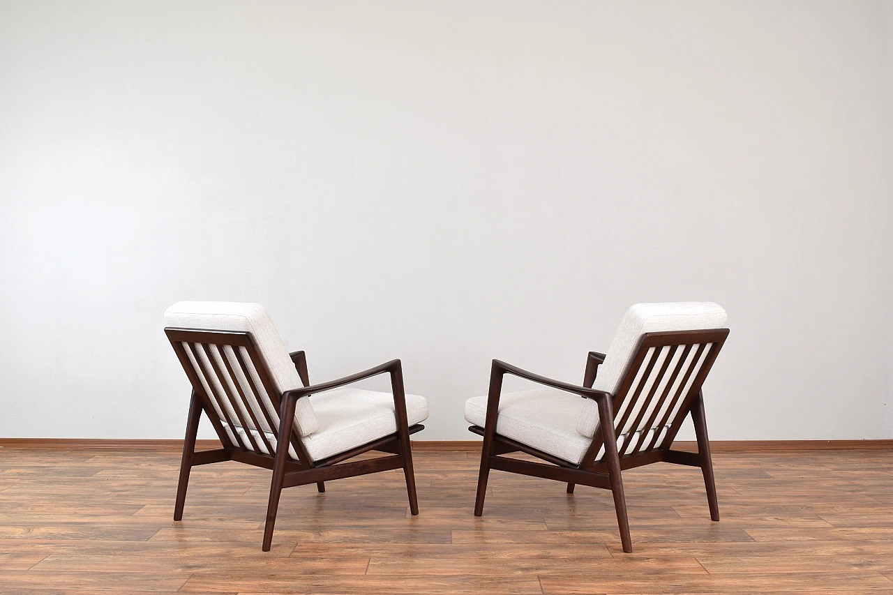Pair of Stefan armchairs by Swarzędzka Fabryka Mebli, 1960s 4