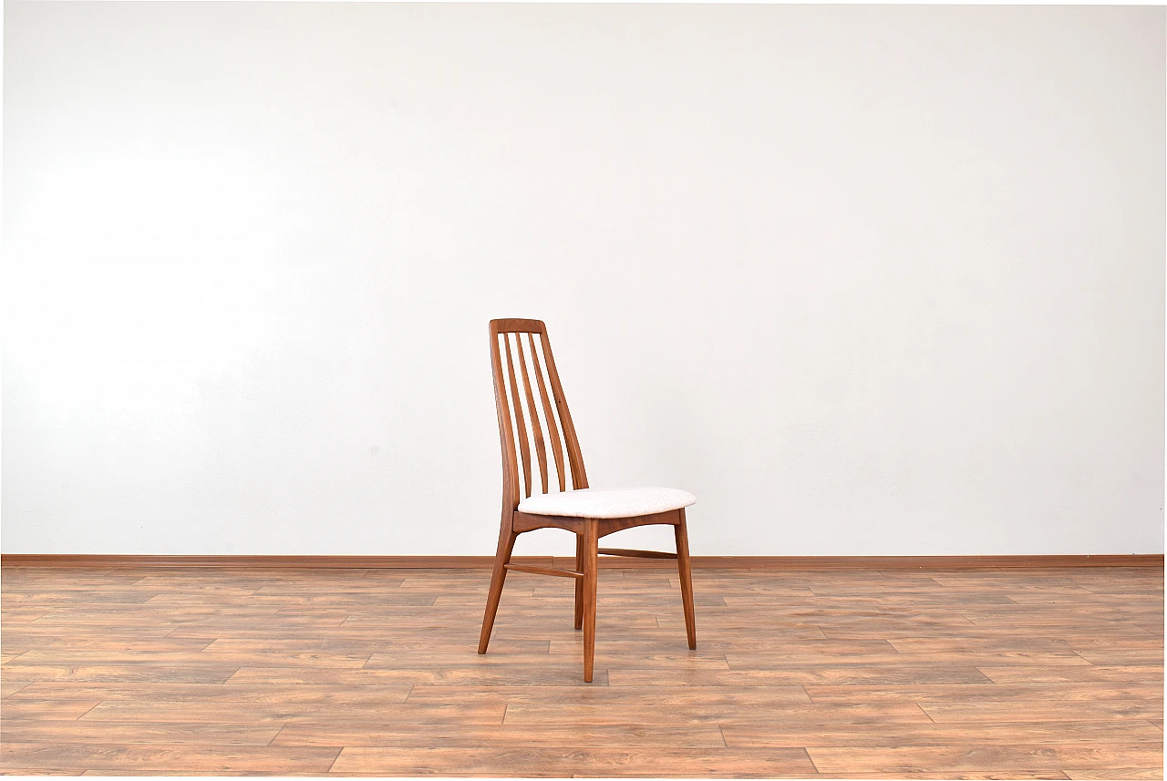 Six Eva teak chairs by Niels Koefoed for Koefoeds Hornslet, 1960s 4