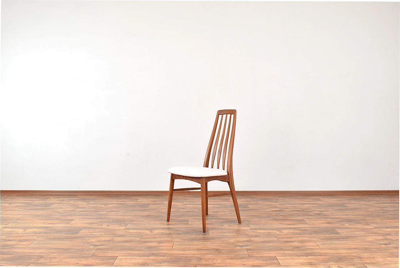 Six Eva teak chairs by Niels Koefoed for Koefoeds Hornslet, 1960s 5