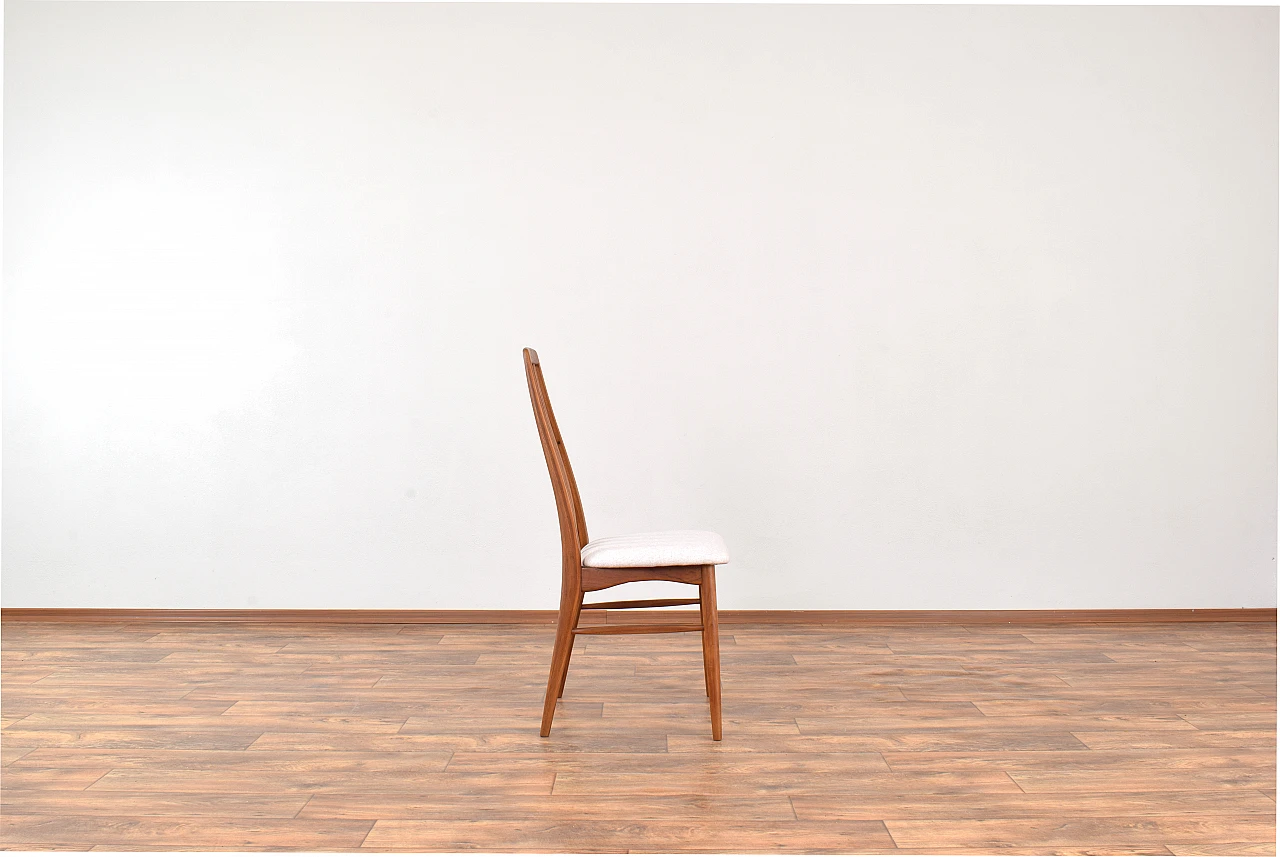 Six Eva teak chairs by Niels Koefoed for Koefoeds Hornslet, 1960s 6