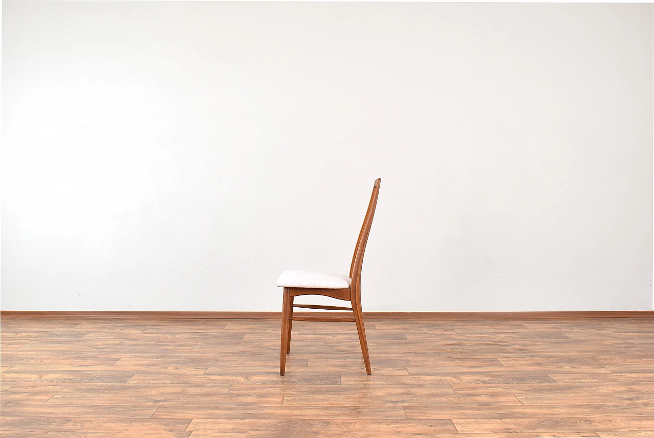 Six Eva teak chairs by Niels Koefoed for Koefoeds Hornslet, 1960s 7