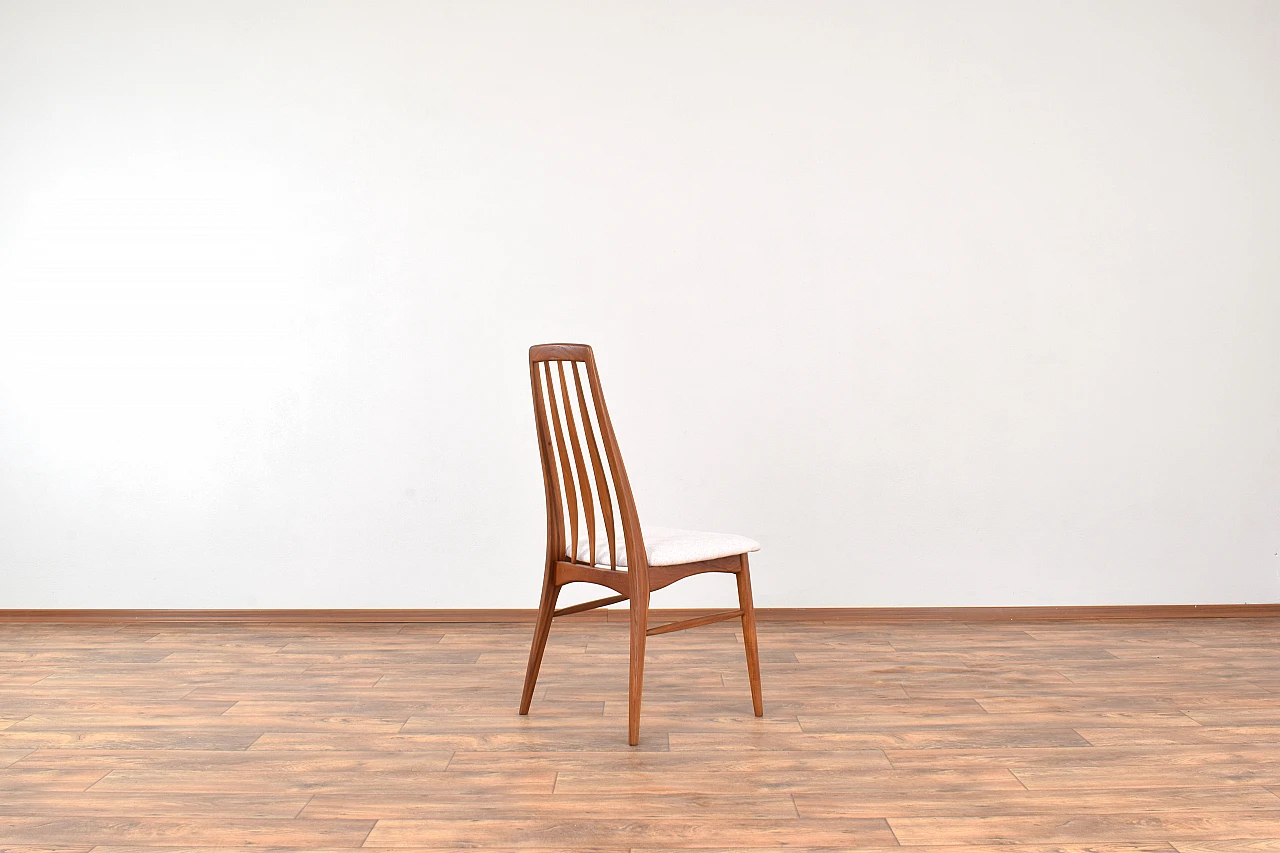 Six Eva teak chairs by Niels Koefoed for Koefoeds Hornslet, 1960s 8