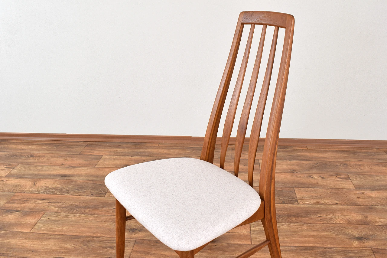 Six Eva teak chairs by Niels Koefoed for Koefoeds Hornslet, 1960s 10